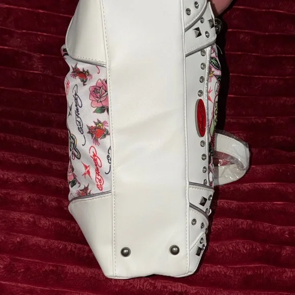 Stylish White and Red Women's Bag - Picture 6 of 11